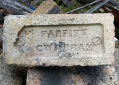 
Pant Gwyn Farmstead, Nant Carn, Cwmcarn, brick by 'H Parfitt, Cwmbran', July 2011